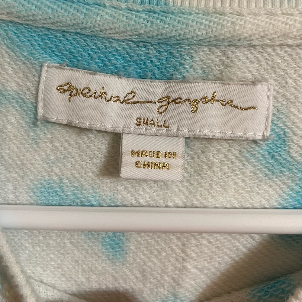 Spiritual Gangster Blue and White Tie-Dye Sweatshirt size small - Picture 3 of 3